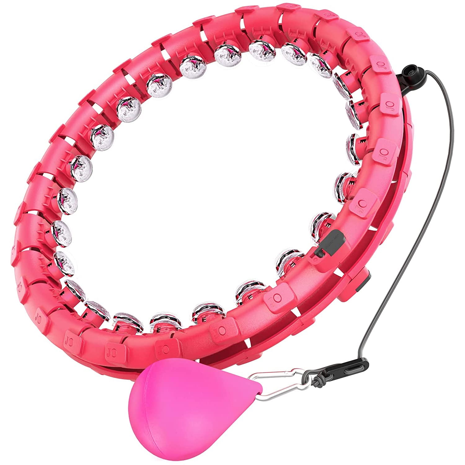 Infinity Hoop - Weighted Hula Hoop for Adults - 24 Detachable Knots  Adjustable No Drop Fitness Ring - 2 in 1 Fitness Weight Loss