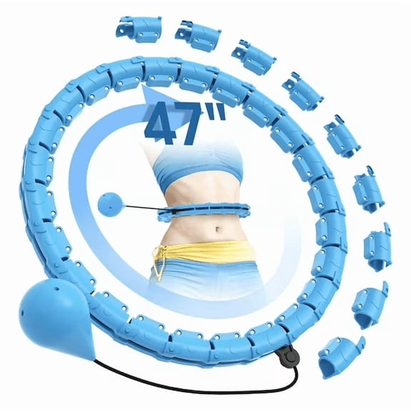 Smart Weighted Hula Hoop for Adults, 24 Detachable Links, 47 Inch Waist