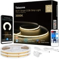 Smart White COB Led Strip Light 32.8ft 3000K Bright Warm White, WiFi