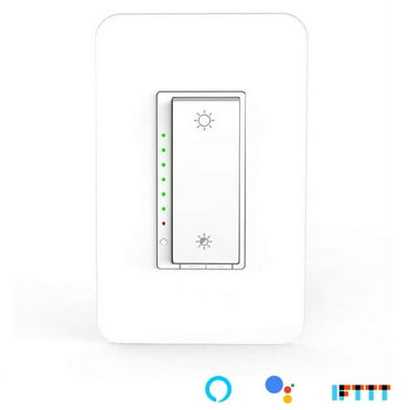 Smart Wi-Fi Dimmer Switch, Dim Lighting from Anywhere, in-Wall, Single Pole No Hub Required, Compatible with Alexa and Google Assistant