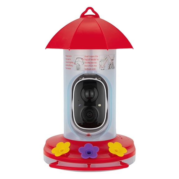 Smart WiFi Bird Feeder with Camera - 1080P HD Day/Night Vision, IP65 Waterproof, 5200mAh Battery for Outdoor Bird Watching