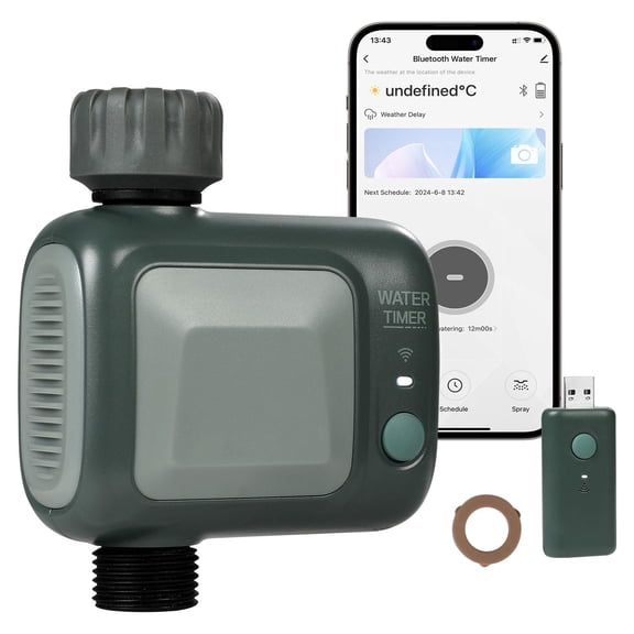 Smart WiFi Bluetooth Hose Faucet Timer Brass Inlet Alexa Google Assistant Voice Control IPX6 Waterproof Garden Sprinkler