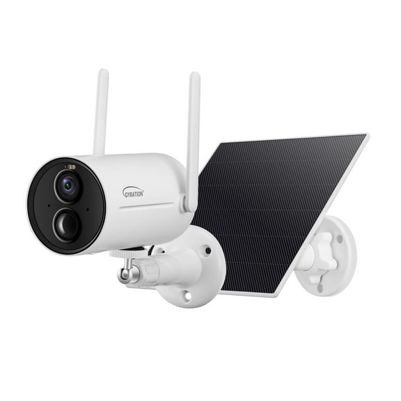 Smart WiFi Bullet Security Camera with Solar Panel, 2 Way Audio, IP65, Anti-Theft, AI Detection, Cloud Storage, 2.4Ghz WiFi, Solar Powered, Works with Alexa & Google Home