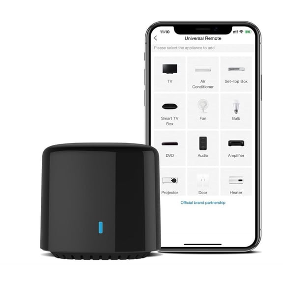 Smart WiFi IR Remote Control Hub With Voice Control For Alexa And Google Assistant, For Over 50000 Infrared Devices, Supports Smartphone App And Custom Automation