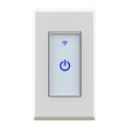thumbnail image 1 of Smart WiFi Light Switch - 1 Gang Touch Wall Switch, Single Pole,Need Neutral Wire, Compatible with Alexa Google Assistant, 1 of 7
