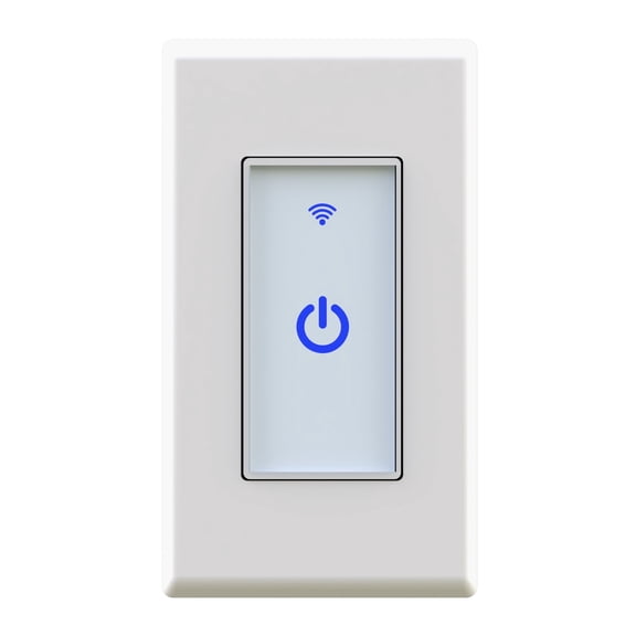 Smart WiFi Light Switch - 1 Gang Touch Wall Switch, Single Pole,Need Neutral Wire, Compatible with Alexa Google Assistant