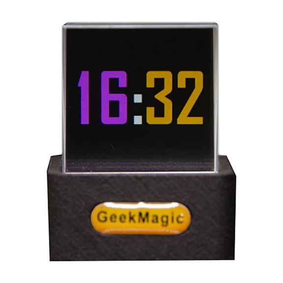 Smart WiFi Mini Weather Station Clock, Desktop Digital Clock with Color LCD Display for Real-Time Weather Forecast, Temperature & Humidity, Modern Tech Gadget for Home & Office