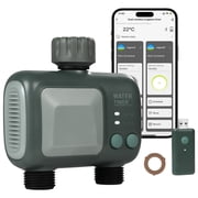 Smart WiFi Sprinkler Timer 2.4GHz Bluetooth App Control, Automatic Watering Schedule Programmable, Irrigation Timer for Garden Lawn Yard Plants