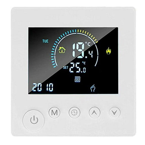 Smart WiFi Thermostat for Tuya App Control: Energy-Saving, Programmable, Child Lock, Weather Monitoring
