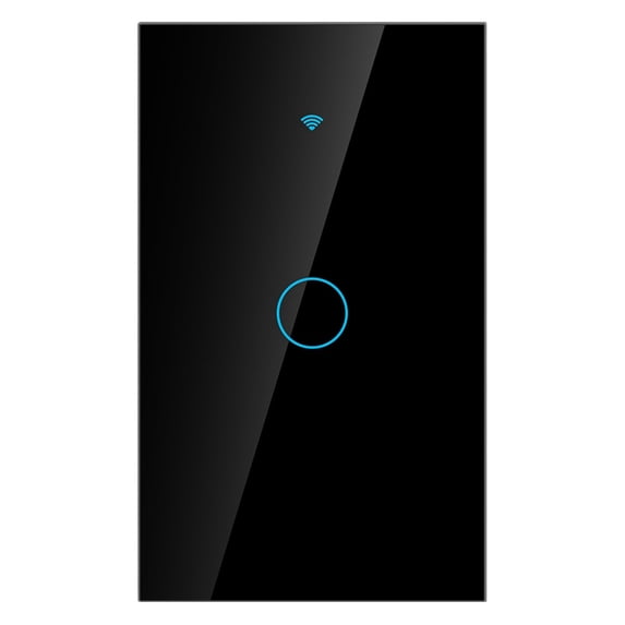 Smart WiFi Touch Screen Switch Single Circle 1-Way Wall Panel Outlet AC 90-250V / 25.4 cm