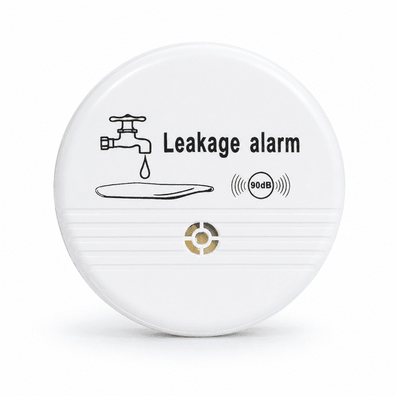 Smart WiFi Water Leak Detector, High-Decibel Water Sensor Alarm for Kitchen, Bathroom and Basement, 24/7 Real-Time App Notification, Compact Flood Leak Sensor with Battery Included, Alpine White
