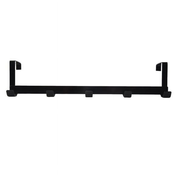 Smart Wide over the Door Rack Wrought Iron Hook Black