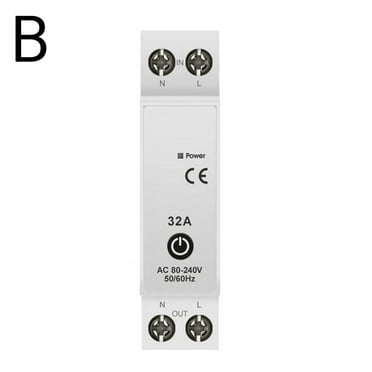 Smart Circuit Breaker, 20A For TUYA WIFI Smart Smart Relay Switch, 1P Din Rail Home Remote Control Switch For Electrical Equipment -Support 3 Timing