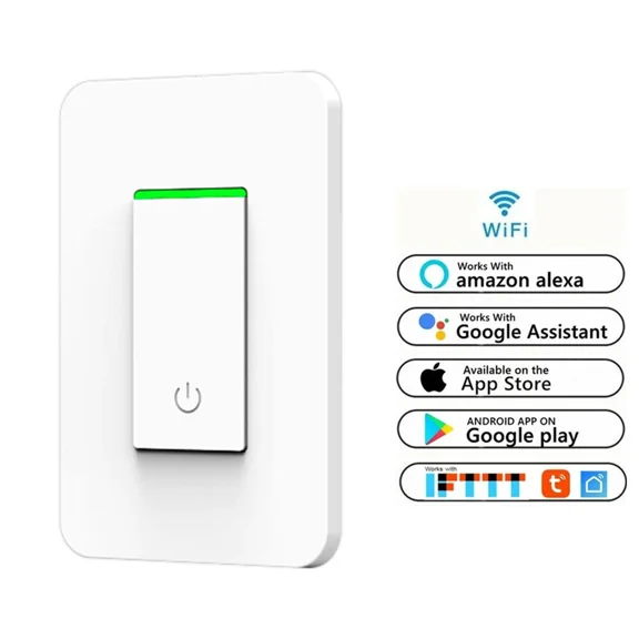 Smart Wifi Light Switch Remote Control With Alexa Google Voice Smart Life App