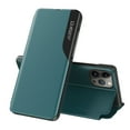 thumbnail image 1 of Smart Window Phone Case for Apple iPhone 11 Pro Max, TPU Leather Shockproof Protective with Magnetic Kickstand Phone Cover for Apple iPhone 11 Pro Max,Cyan, 1 of 11