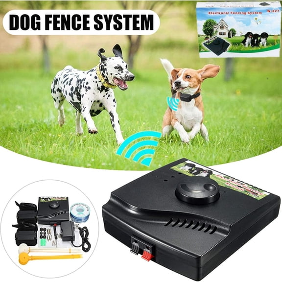 Philowng Wireless Dog Fence and Anti-Bark Training Collar with Beep and Vibration, IPX7 Waterproof