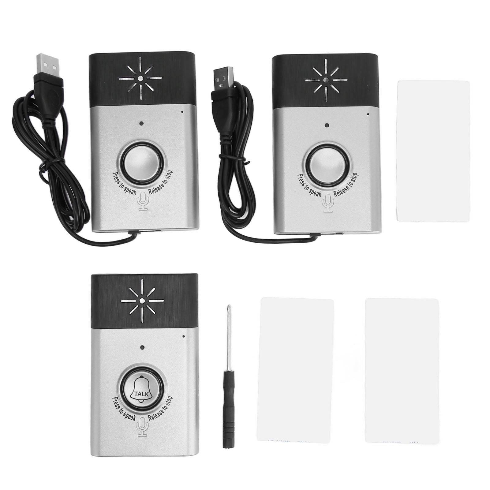 Smart Wireless Doorbell Two Way Calls 2 Outdoor Receivers 1 Indoor