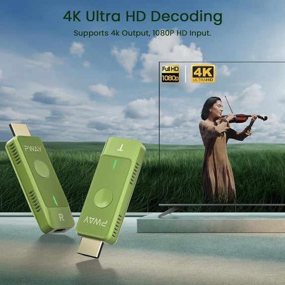 [Smart Wireless HDTV Extender] Wireless HDTV Extender - Smart Wireless HDTV Transmitter and Receiver, 1080P HD Output, Dual Band 2.4/5GHz Smart Handovers