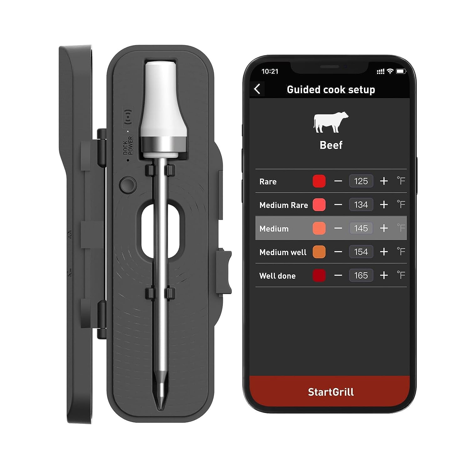 Smart Wireless Meat Digital Cooking Thermometer for Grilling, Smoker