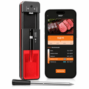 Smart Wireless Meat Thermometer with Bluetooth App, 6-Sensor Digital Food Thermometer, 0.5S Instant Read, IP67 Waterproof Probe for BBQ, Grill, Smoker, Oven, Ai