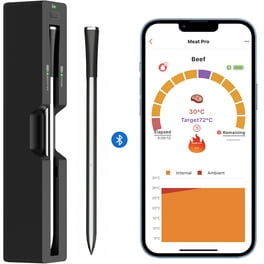 Wireless Meat Thermometer 500FT, Homtronics Bluetooth Smart Meat  Thermometer for Grilling Oven Smoker Kitchen, Digital Meat Thermometer  Cooking Meat