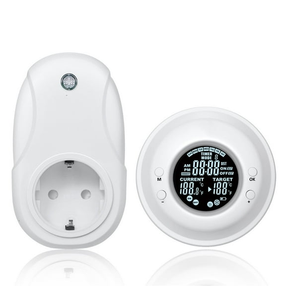Smart Wireless Remote Control Thermostat In Socket Heating Cooling Program