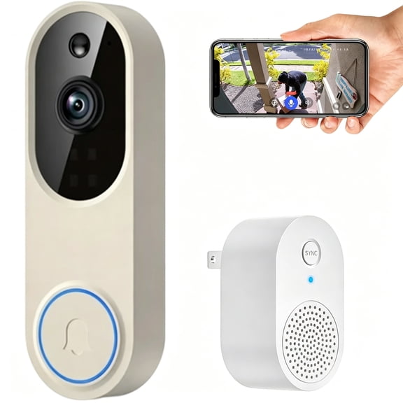 Smart Wireless Video Doorbell Camera with Two-Way Audio, Night Vision, Cloud Storage, AI Motion Detection