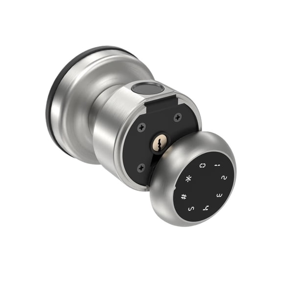Smart Wooden Door Lock Password Fingerprint Bluetooth Electronic Knobset Mechanical Key Autolock APP unlock Digit Knob Lock