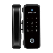 Smart Wooden Glass Door Lock Bluetooth Remote Unlock Fingerprint Password Control