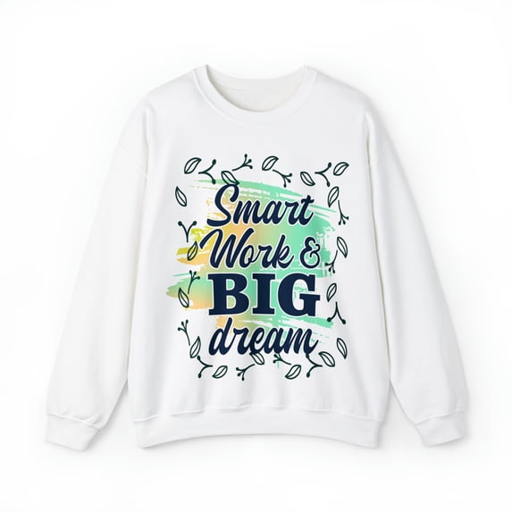 Smart Work Big Dream Custom Unisex Heavy Blend™ Crewneck Sweatshirt