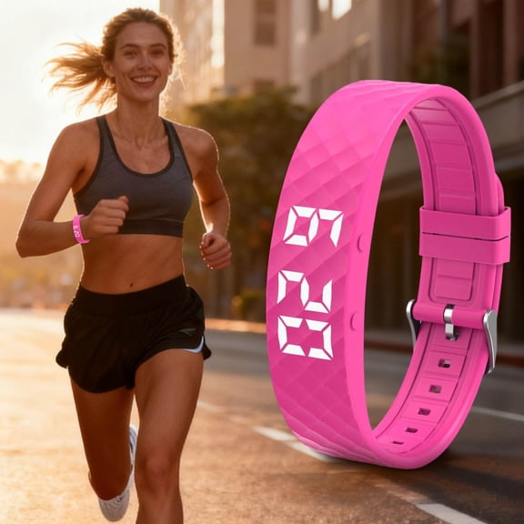 Smart Wristband with Sleep Monitoring and Vibration Alarm for Sports Activity Tracking, Rechargeable and Waterproof Design