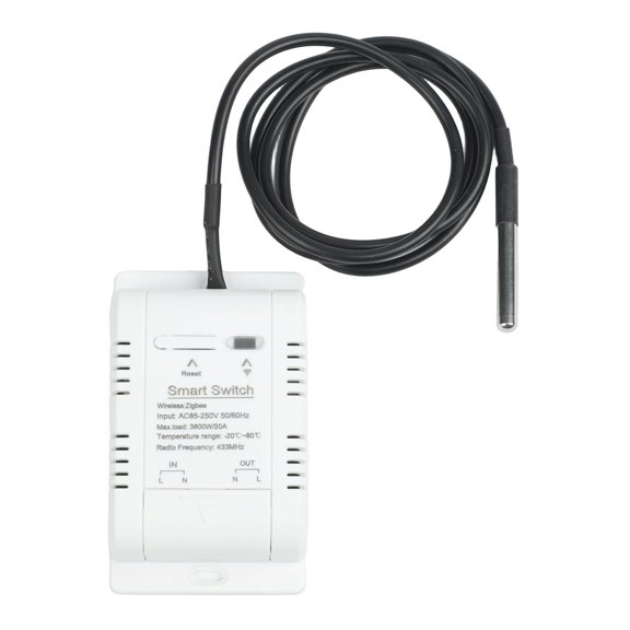 Smart for ZIGBEE Thermostat with Temperature & Humidity Sensor, 16A 3000W Load, for TUYA App Remote Control, Voice Compatible, Automated Scheduling for Home Automation(A)