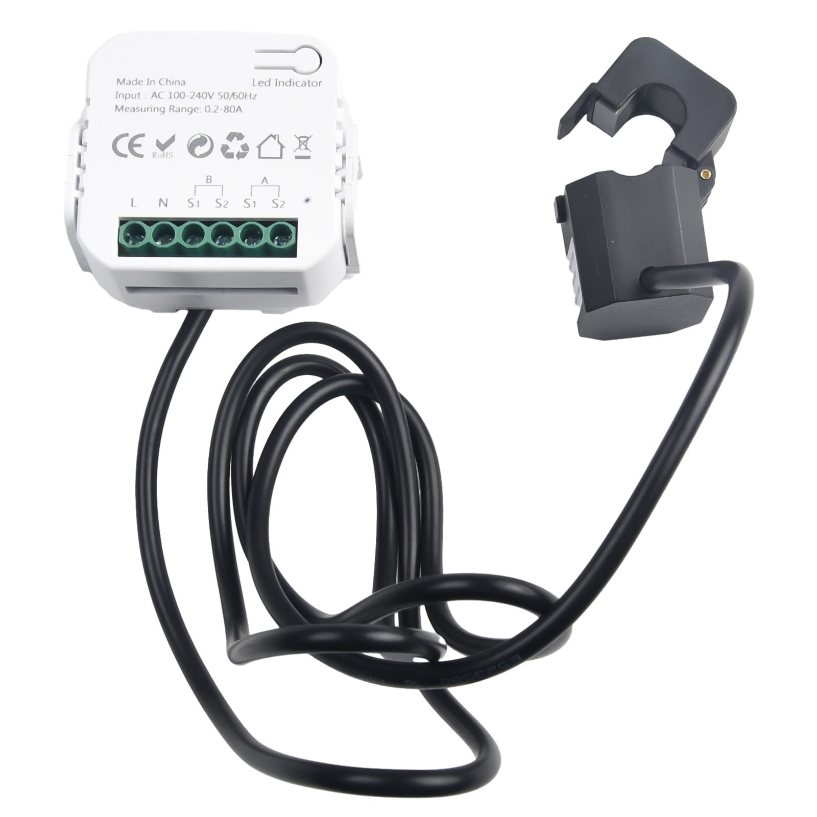 Smart Zigbee 1/2 Way WiFi Energy Meter Bidirection 2 Channel With Clamp