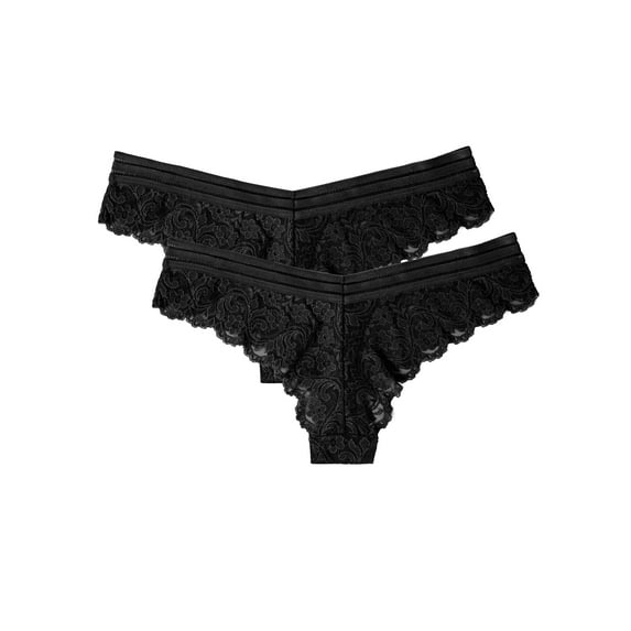 Smart and Sexy Women's Signature Lace Brazilian Panty, 2-Pack, Style -SA1392