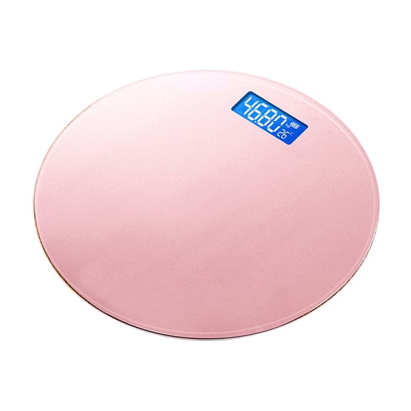 Smart electronic scale - Glass panel - USB charging - with temperature measurement function - Household weighing scale (rose gold)