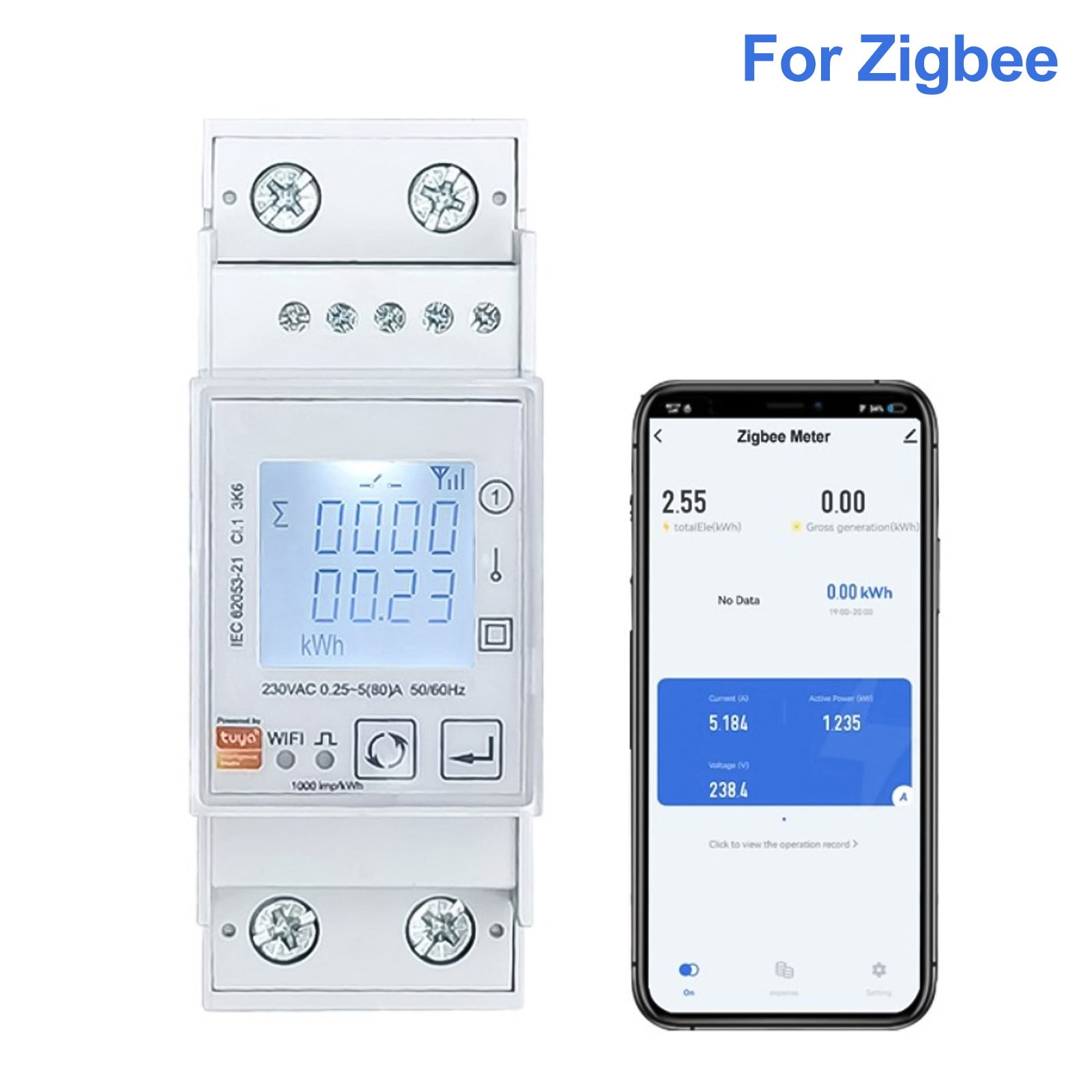 Smart Energy Meter SinglePhase Digital Energy Meter Din Rail Energy