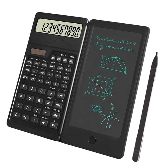 Smart, foldable, portable scientific calculator with one-click clear function, built-in handwriting pad, accurate calculations, suitable for subjects such as mathematics, engineering, and finance.