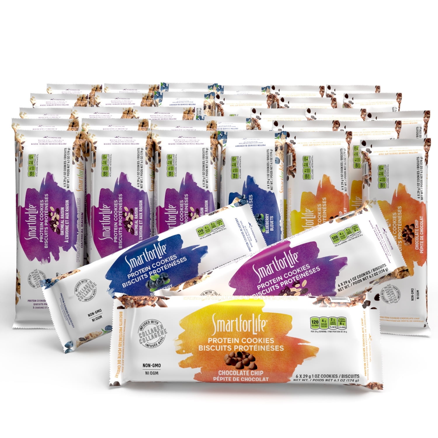 Smart for Life Cookie Diet: 5 Week Package 2 Weeks Chocolate Chip, 2 Weeks Oatmeal Raisin, 1 Week Blueberry (5 Weeks)