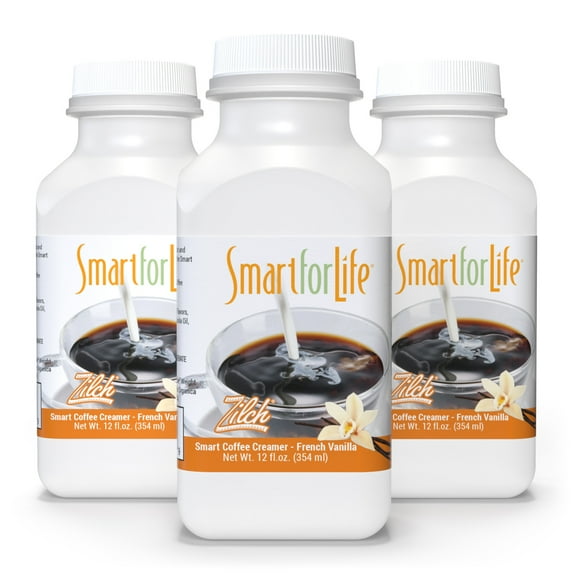 Smart for Life French Vanilla Coffee Creamer 3 Pack 12 oz - Zero Calories, No Sugar