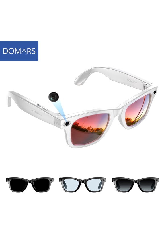 AI Smart Glasses with 8MP HD Camera, Bluetooth 5.3 & Wi-Fi, IP65 Waterproof, 35g Ultra-Light, Touch Control & Voice Assistant for Photography, Outdoor Sports & Work