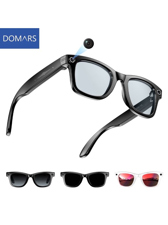AI Smart Glasses with 8MP HD Camera, Bluetooth 5.3 & Wi-Fi, IP65 Waterproof, 35g Ultra-Light, Touch Control & Voice Assistant for Photography, Outdoor Sports & Work