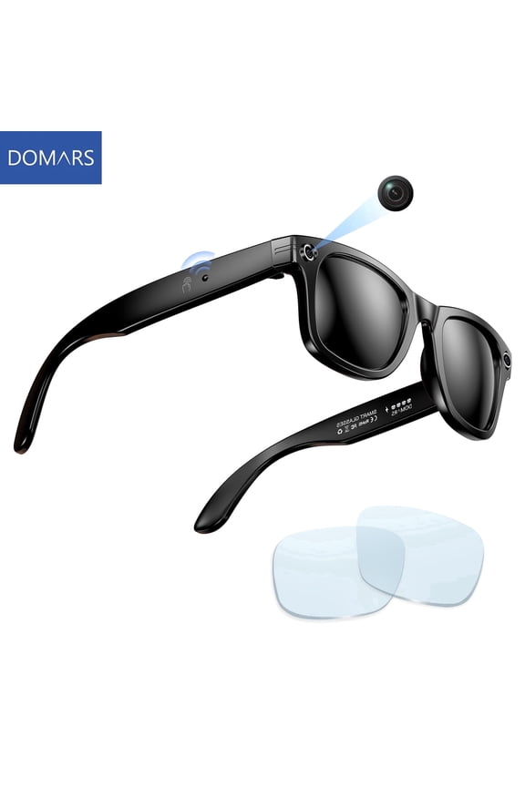 Smart Glasses with Camera & AI Assistant (ChatGPT 4.0), 720P Video Recording, Bluetooth, Touch & Physical Controls, Long-Lasting Battery for Daily Use