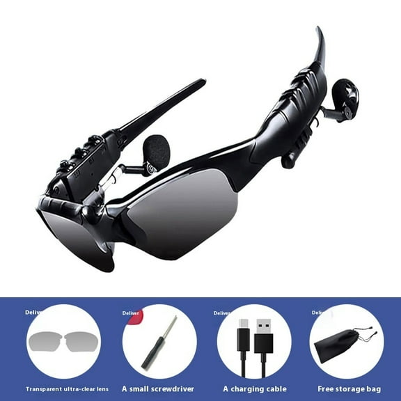 Smart glasses waterproof male and female earphones, multifunctional wireless listening, calling, navigation, driving, sunglasses