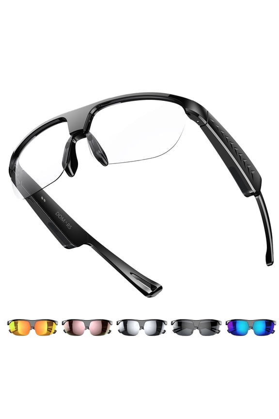 Smart glasses with AI assistant and Bluetooth for sports—hands-free music, calls, and navigation, UV protection, BOSE Cavity, 4-hour battery life