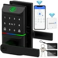 thumbnail image 1 of Smart Door Lock,Blacksmith Biometric Smart Lock With Handle,Wi-Fi Gateway,APP Control and Fingerprint,Keyless Door Lock Smart Deadbolt for Home,Apartment,Office,Black, 1 of 9