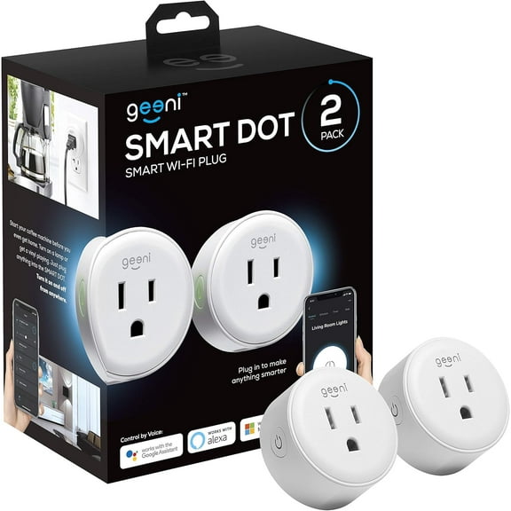 Smart plug with 2.4GHz connection 2-pack compact, fireproof smart plug outlet with timer and scheduling features no hub required, compatible with