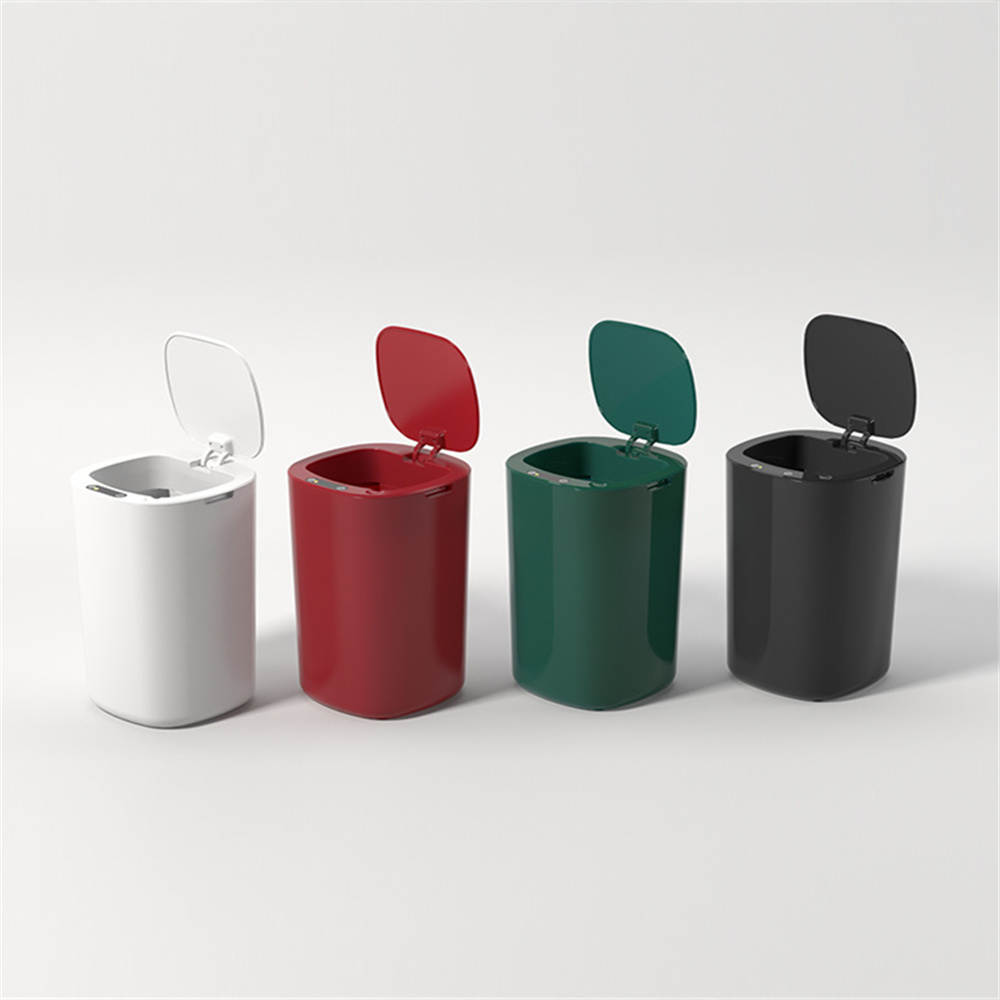 Smart trash can home automatic induction flip office bedroom kitchen