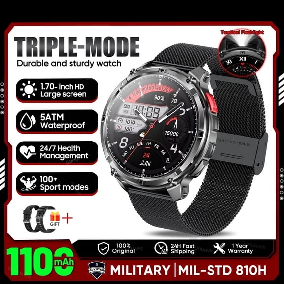Smart watch wireless calling/dial Sport mode calling reminder and rejection fitness monitoring for iPhone/Android