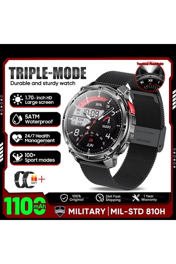 Smart watch wireless calling/dial Sport mode calling reminder and rejection fitness monitoring for iPhone/Android