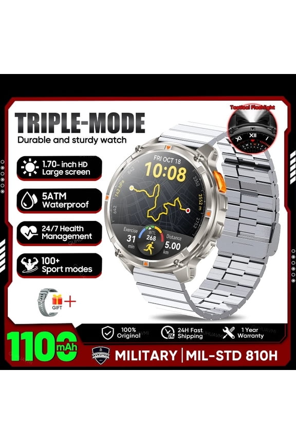 Smart watch wireless calling/dial Sport mode calling reminder and rejection fitness monitoring for iPhone/Android